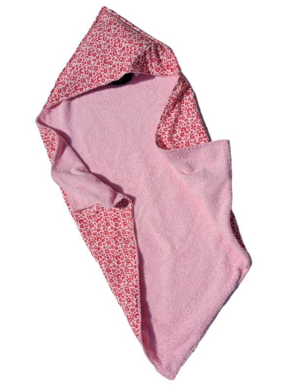 Omslagdoek 75 cm x 75 cm roze panter