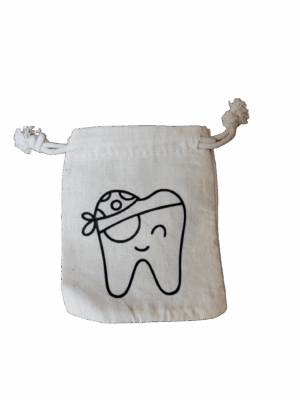 zakje om melktandjes in op te bergen