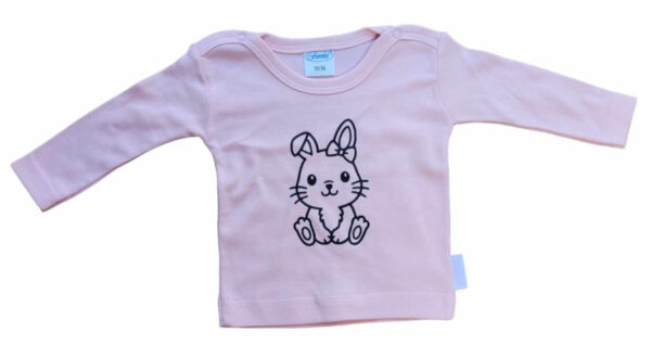 shirt met lange mouw konijntje