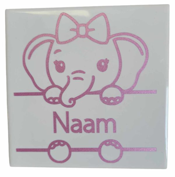 Tegeltje met naam Olifantje