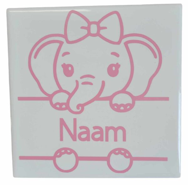 Tegeltje met naam Olifantje